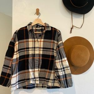 Madewell, flannel top.